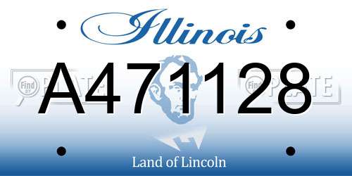 A471128 Illinois License Plate