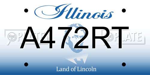A472RT Illinois License Plate