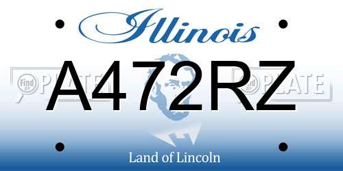 A472RZ Illinois License Plate