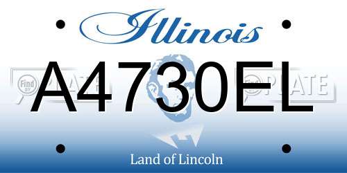 A4730EL Illinois License Plate