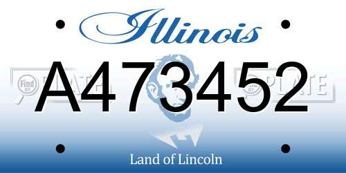 A473452 Illinois License Plate