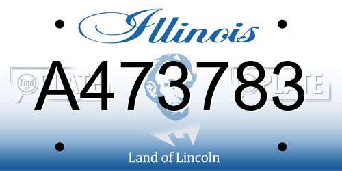 A473783 Illinois License Plate