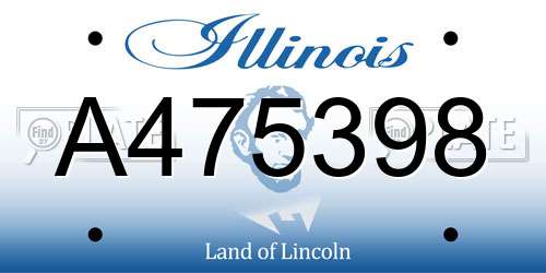 A475398 Illinois License Plate