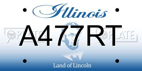 A477RT Illinois License Plate