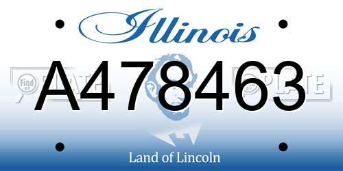 A478463 Illinois License Plate