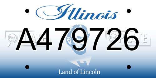 A479726 Illinois License Plate