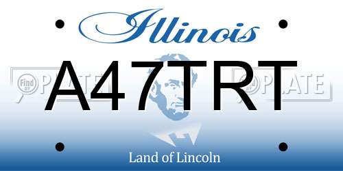 A47TRT Illinois License Plate