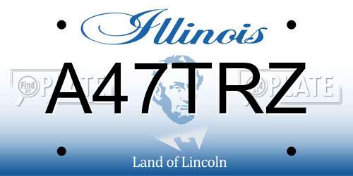 A47TRZ Illinois License Plate
