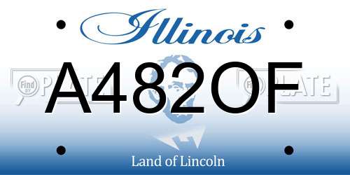 A482OF Illinois License Plate