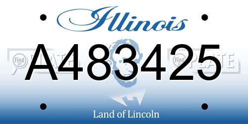 A483425 Illinois License Plate