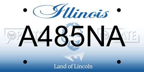 A485NA Illinois License Plate