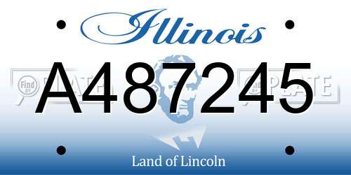 A487245 Illinois License Plate