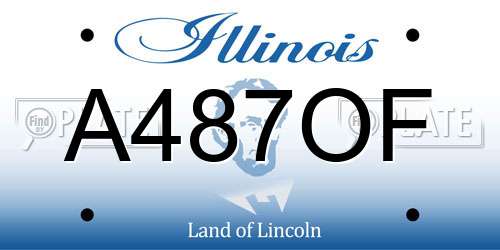A487OF Illinois License Plate