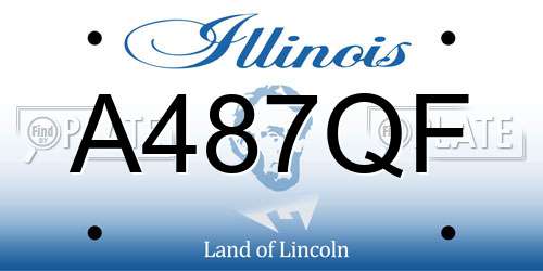 A487QF Illinois License Plate