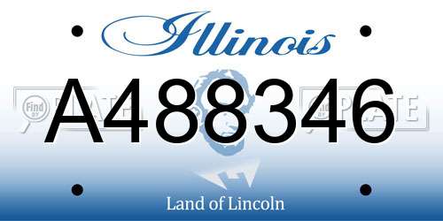 A488346 Illinois License Plate
