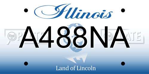 A488NA Illinois License Plate
