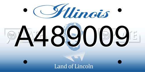 A489009 Illinois License Plate