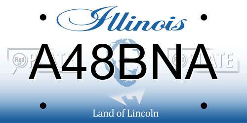 A48BNA Illinois License Plate