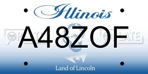 A48ZOF Illinois License Plate