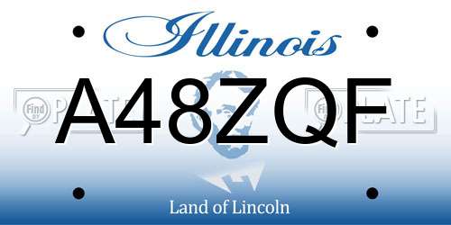 A48ZQF Illinois License Plate