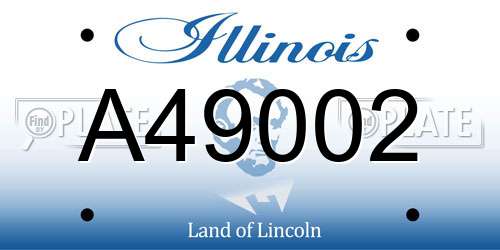 A49002 Illinois License Plate