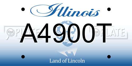 A4900T Illinois License Plate