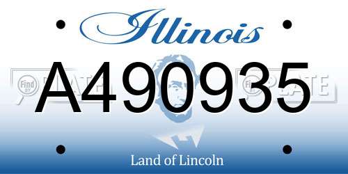 A490935 Illinois License Plate