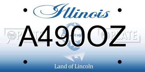 A490OZ Illinois License Plate