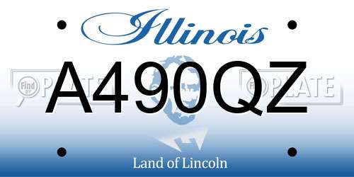 A490QZ Illinois License Plate