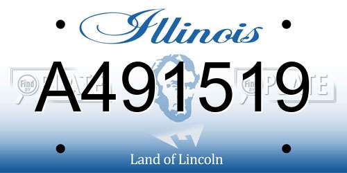 A491519 Illinois License Plate