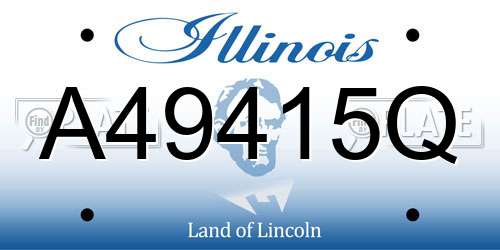 A49415Q Illinois License Plate