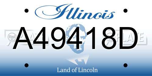 A49418D Illinois License Plate