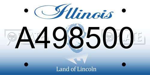 A498500 Illinois License Plate