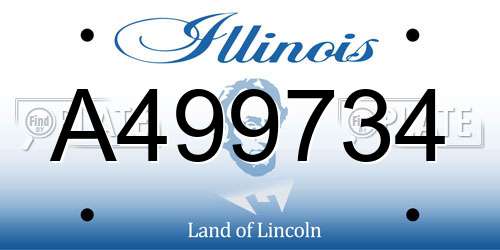 A499734 Illinois License Plate