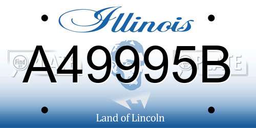 A49995B Illinois License Plate