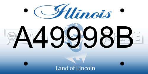 A49998B Illinois License Plate
