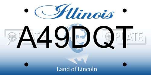 A49DQT Illinois License Plate