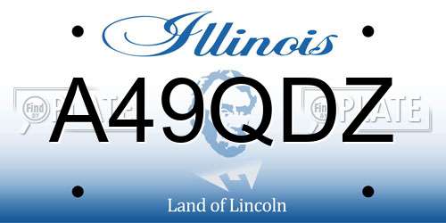 A49QDZ Illinois License Plate