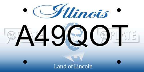A49QOT Illinois License Plate