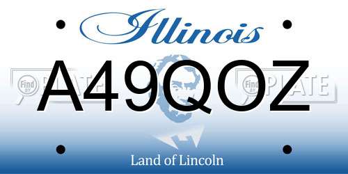 A49QOZ Illinois License Plate