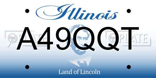 A49QQT Illinois License Plate
