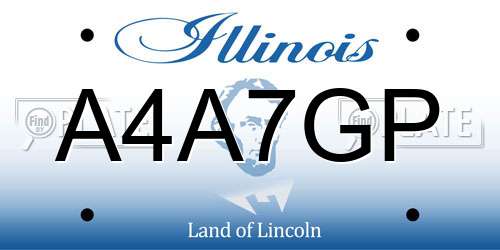 A4A7GP Illinois License Plate