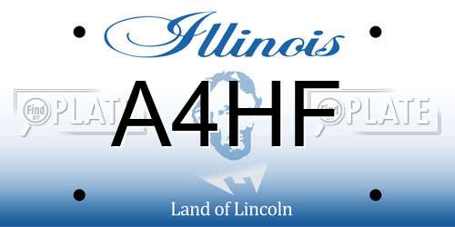 A4HF Illinois License Plate