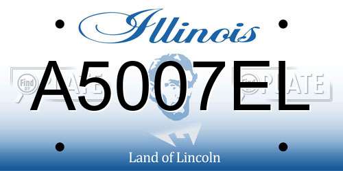A5007EL Illinois License Plate