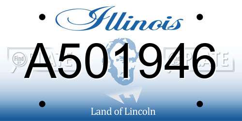 A501946 Illinois License Plate