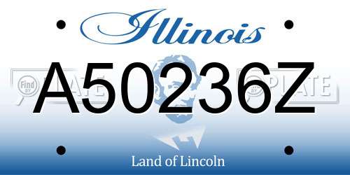 A50236Z Illinois License Plate