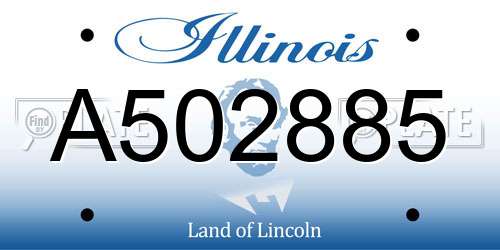 A502885 Illinois License Plate