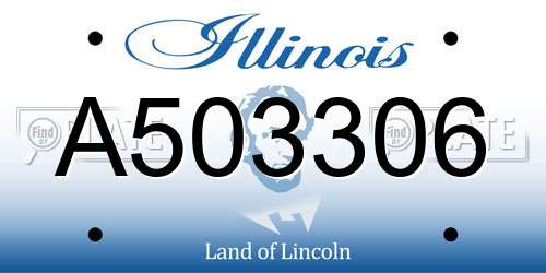 A503306 Illinois License Plate