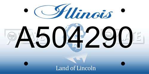 A504290 Illinois License Plate