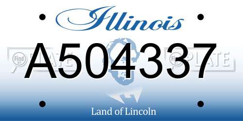 A504337 Illinois License Plate